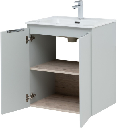 Фото комплект мебели aquanet алвита new 60 2 дверцы, серый