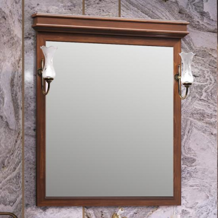 Фото зеркало opadiris борджи 85 см отверстия под светильники, светлый орех