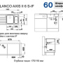 Фото мойка кухонная blanco axis iii 6 s-if 522105 (чаша слева) нерж.сталь зеркальная полировка