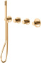 Фото встраиваемый смеситель для душа paffoni modular box mde000hg термостат, золото медовое