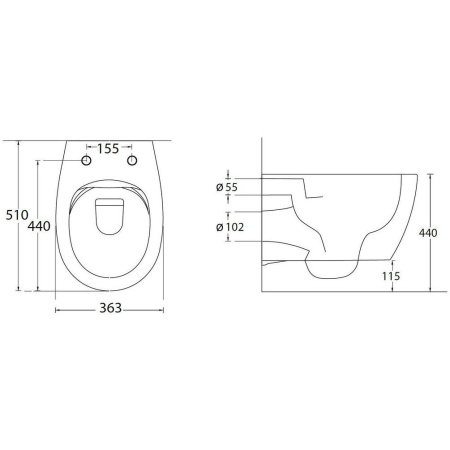 Фото унитаз подвесной безободковый allen brau fantasy 4.11004.20, белый