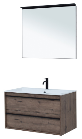 Фото комплект мебели aquanet lino 90 дуб веллингтон