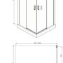 Фото душевой уголок ambassador queen 11011204 черный / прозрачное стекло 100х100