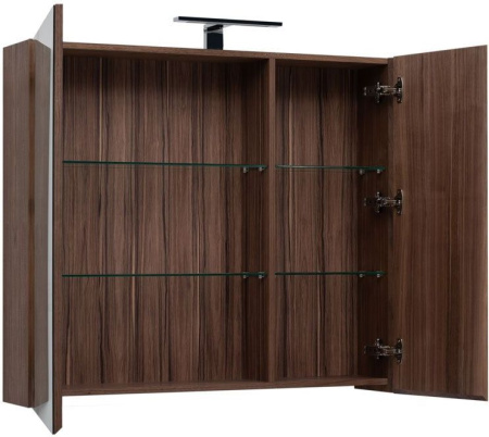 Фото зеркало-шкаф aquanet нью-йорк 100 орех