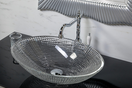 Фото раковина накладная  boheme 813, хрусталь