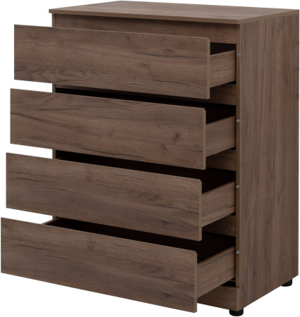 Фото комод aquanet сканди 80*48 см, дуб крафт (4 ящика)