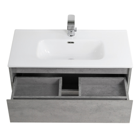 Фото тумба подвесная belbagno kraft 39 80 cemento grigio