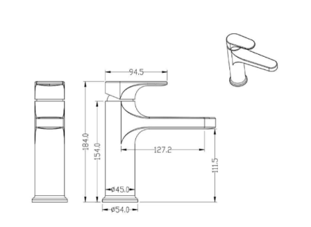 Фото смеситель для раковины boheme spectre 451-g, золото
