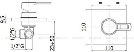 Фото встраиваемый смеситель для душа paffoni ringo rin010cr, хром