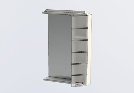 Фото зеркало-шкаф aquanet доминика 60 led белый