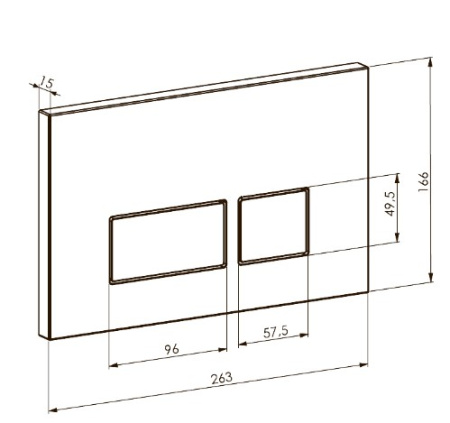 Фото клавиша смыва boheme пластик 664-g, золото