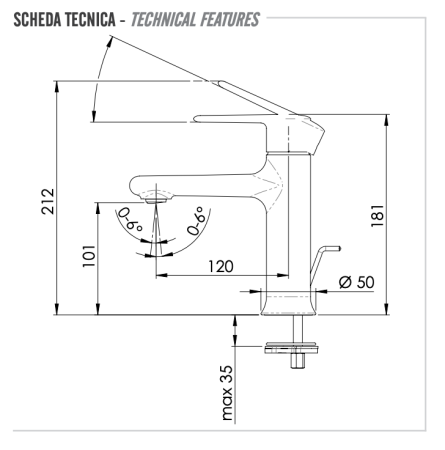 Фото смеситель для раковины remer vanity v10 д/к, хром