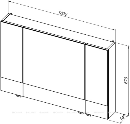 Фото зеркало-шкаф aquanet нота 100 белый