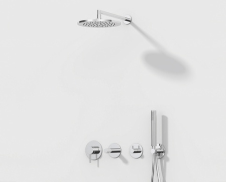 Фото душевая система vitra origin a49286exp 3х позиционный, хром