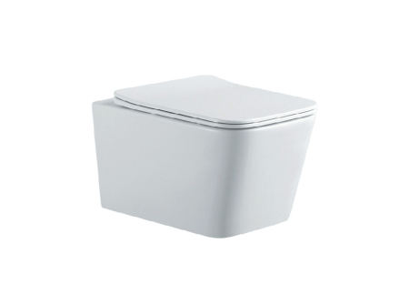 Фото унитаз подвесной безободковый aquatek либра new aq0530n-00 525*360*290 мм, горизонтальный выпуск, тонкое сиденье с механизмом плавного закрывания, крепеж