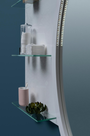 Зеркало с подсветкой Aquanet Опера L/R 70 белый с полкой