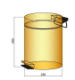 Фото ведро с педалью boheme imperiale 10426, золото