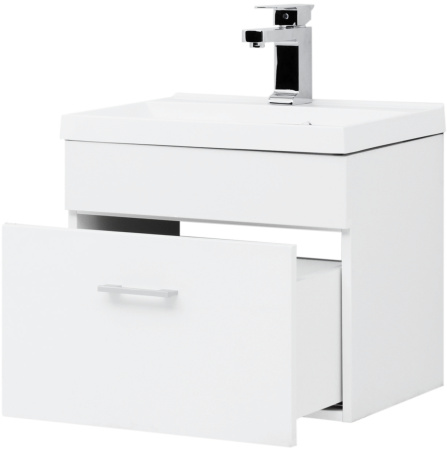 Фото тумба подвесная с раковиной aquanet нота 50 белый