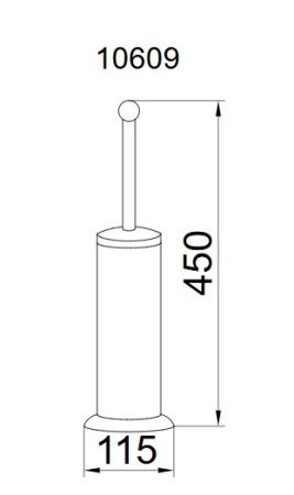 Фото ершик напольный boheme medici 10609, бронза