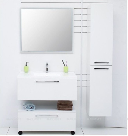 Фото пенал подвесной de aqua тока 1s бк 30 r белый