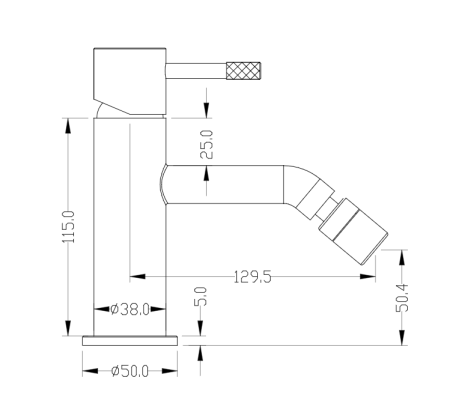 Фото смеситель для биде boheme uno 466-wcr, белый матовый/хром