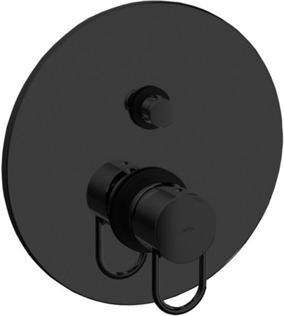 Фото встраиваемый смеситель для ванны  и душа paffoni joker jk015no, черный матовый