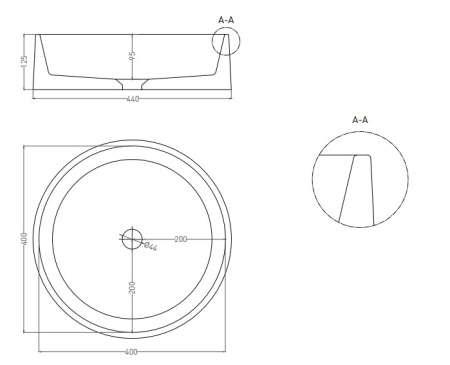 Фото раковина salini s-stone gloria 01 1102201mrf, матовая покраска по ral полностью