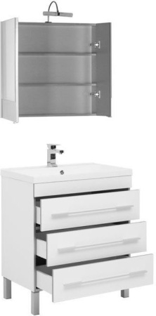 Фото комплект мебели aquanet верона 75 белый (напольный 3 ящика)