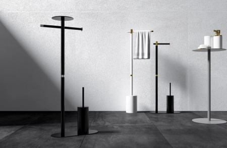 Фото стойка напольная boheme venturo 10953-b-g, черный/золото