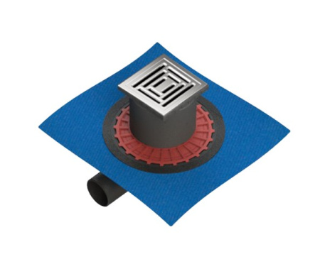 Фото трап в пол vitra square 15*15 см 59980107000, хром глянец