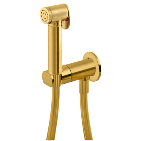 Фото гигиенический душ со смесителем remer x style n64wbg, золото брашированное