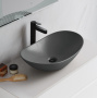 Фото раковина накладная belbagno bb1404-h311 60,5*36 см, серая матовая