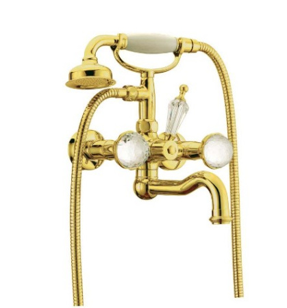 Фото смеситель для ванны boheme imperiale presente 333, золото