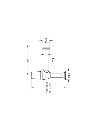 Фото сифон для раковины vitra a45109, пластик