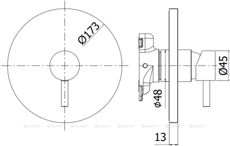 Фото встраиваемый смеситель для душа paffoni light ligbox010cr, хром