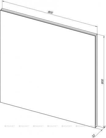 Зеркало с подсветкой Aquanet Гласс 80 белый LED