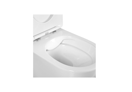 Фото унитаз подвесной безободковый aquatek европа aq1901-00 525*360*320 мм, горизонтальный выпуск, тонкое сиденье с механизмом плавного закрывания, крепеж