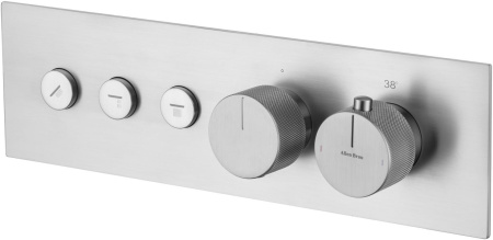 Фото встраиваемый смеситель для ванны и душа allen brau liberty 5.33003-bn, никель браш