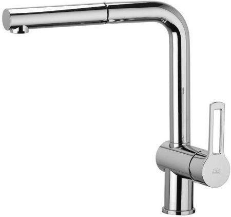 Фото смеситель для кухни paffoni ringo rin185cr с выдвижной лейкой, хром