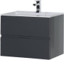 Фото тумба подвесная с раковиной aquanet алвита 70 серый антрацит