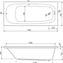 Фото акриловая ванна cezares eco eco-170-75-41 170х75