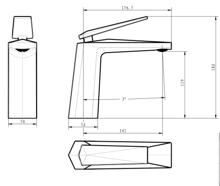 Фото смеситель для раковины boheme venturo 381-w, белый/золото