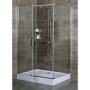 Фото душевой угол alex baitler ab 214-120 120*90*200 см, профиль хром/стекло прозрачное