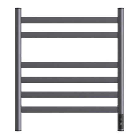 Фото полотенцесушитель электрический point селена pn16856gr п6 500x600, диммер справа, графит премиум