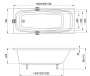 Фото акриловая ванна ravak septima c630s00000 150*70 см
