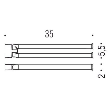 Фото полотенцедержатель двойной colombo lulu b6212.gold, золото