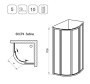 Фото душевой угол ravak supernova skcp4-90 sabina 31177v10011 90*90*170 см, профиль белый/матовый полистирол