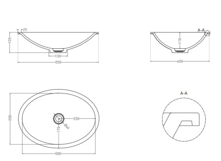 Фото раковина salini s-stone marea 11 1802211mrf, матовая в цвете по ral