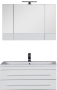 Фото комплект мебели aquanet верона 100 белый (раковина нота 158753)