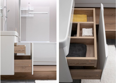 Фото тумба подвесная с раковиной aquanet софия 80 белый